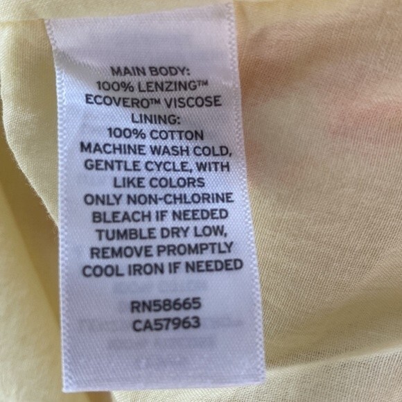 Abound Yellow Floral Lightweight Lined Mini Skirt Side Zip Skater Cottagecore - Picture 6 of 13